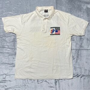 Vintage Rolling Stones Steel Wheelz Polo The North American 1989 Anvil Large USA